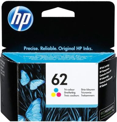 Картридж струйный HP 62 (C2P06AE), многоцветный, оригинальный, ресурс 165 страниц для OJ 200