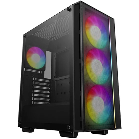 Корпус Deepcool MATREXX 55 V4, ATX, Midi-Tower, 2xUSB 3.0, RGB подсветка, черный, без БП (PCCDP_MATREXX_55_V4)