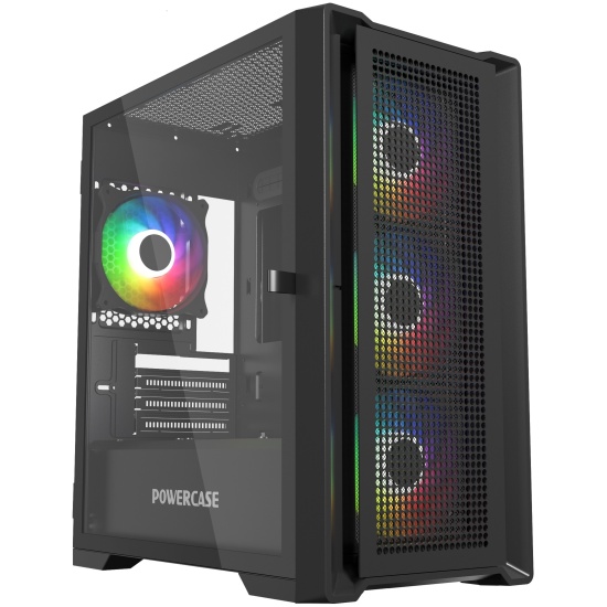 

Корпус PowerCase Alisio Micro X4B V2, mATX, Mini-Tower, USB 3.0, RGB подсветка, черный, без БП (CAMCXB-A4), Alisio Micro X4B V2