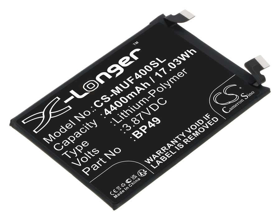 

Аккумулятор CameronSino CS-MUF400SL/BP49 для Poco F4, F4 5G, 3.87V, 4.4 А·ч (CS-MUF400SL), CS-MUF400SL
