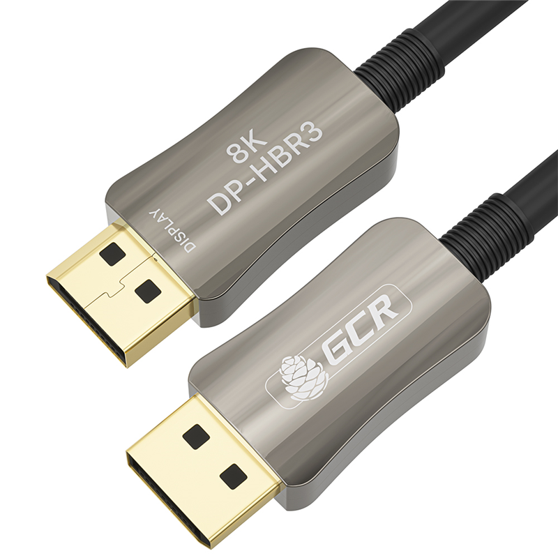 Кабель DisplayPort (19M)-DisplayPort (19M) v1.4 4K/8K, экранированный, 50 м, черный Greenconnect GCR-54734 (GCR-54734)