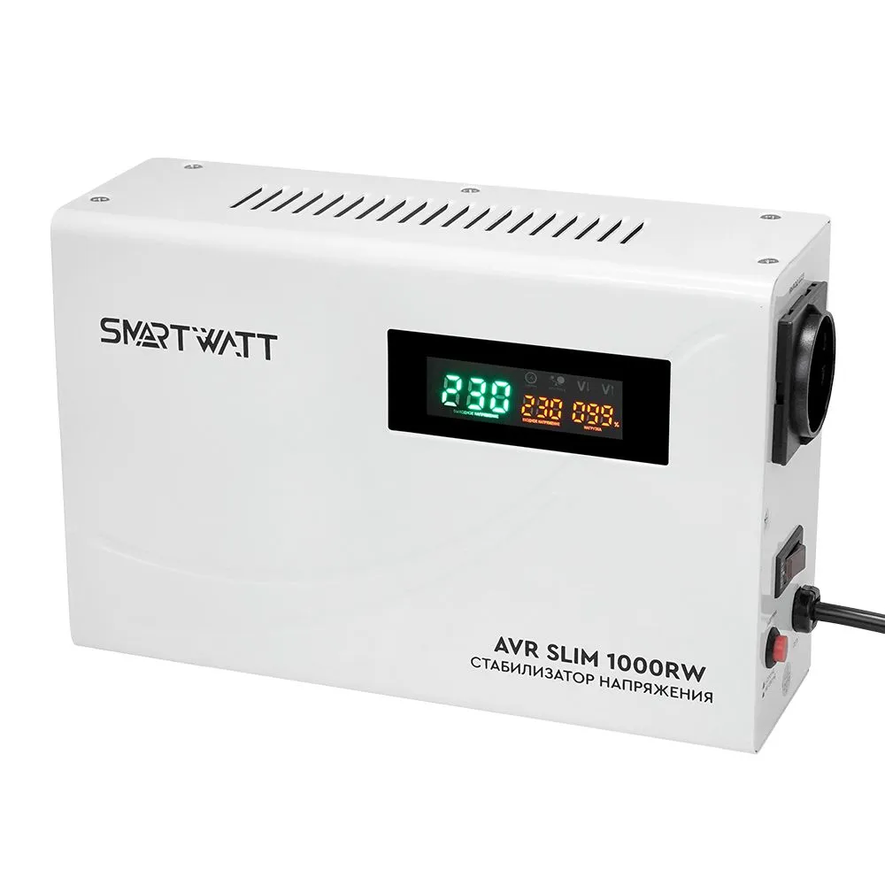 Стабилизатор напряжения SMARTWATT AVR SLIM 1000RW, 1000 VA, 1282715 купить  по цене 3590 руб в Красноярске в интернет-магазине e2e4