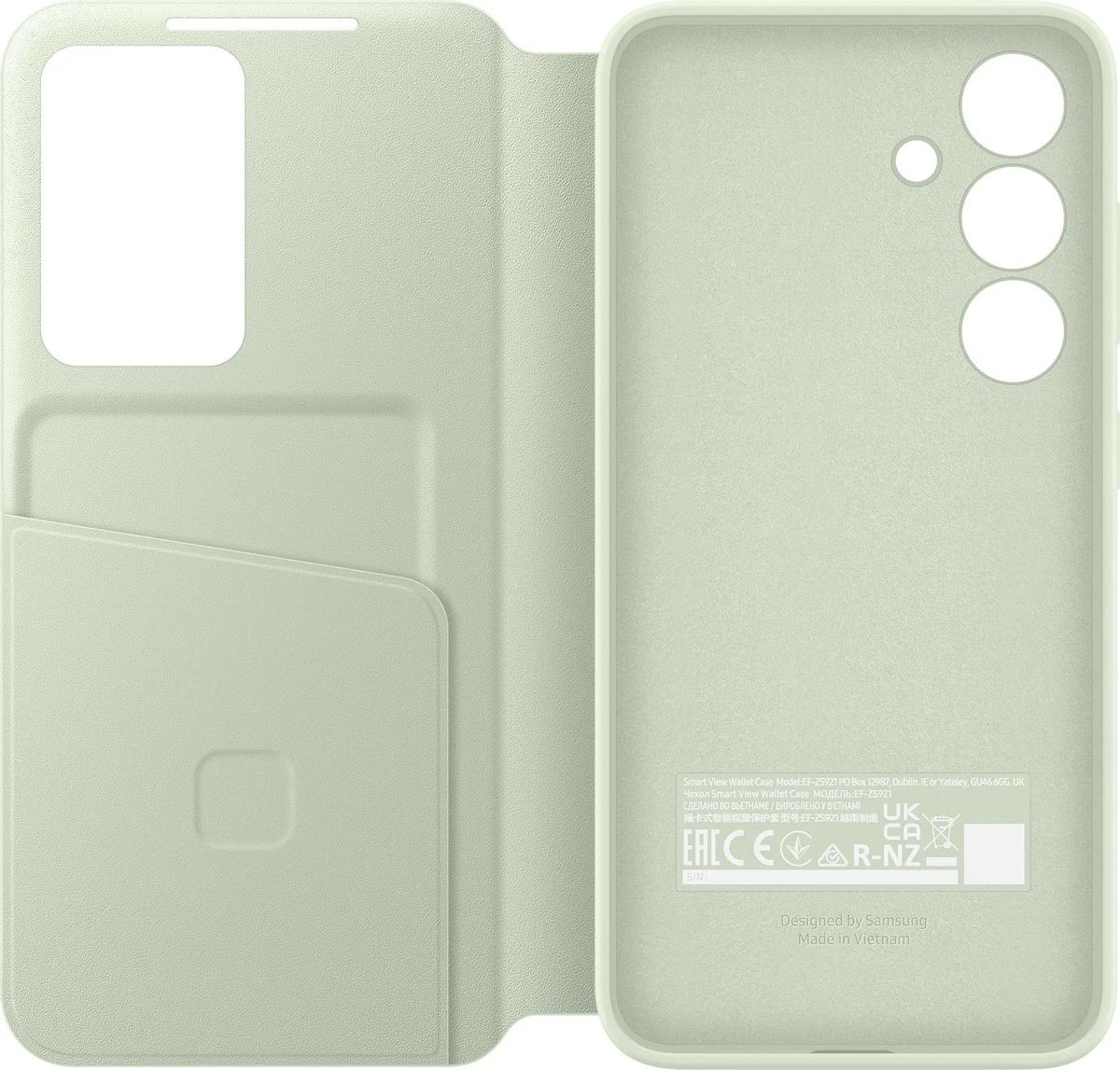 

Чехол-книжка Samsung Smart View Wallet Case для смартфона Samsung Galaxy S24+, TPU, светло-зеленый (EF-ZS926CGEGWW)