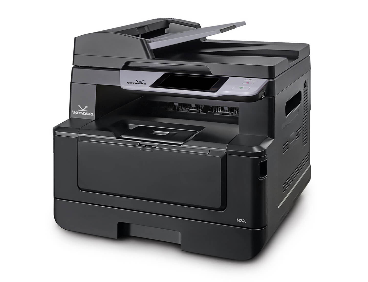 

МФУ лазерный Катюша M240p, A4, ч/б, 40 стр/мин (A4 ч/б), 1200x1200 dpi, дуплекс, АПД-75 листов, сетевой, USB, черный (M240p), M240p