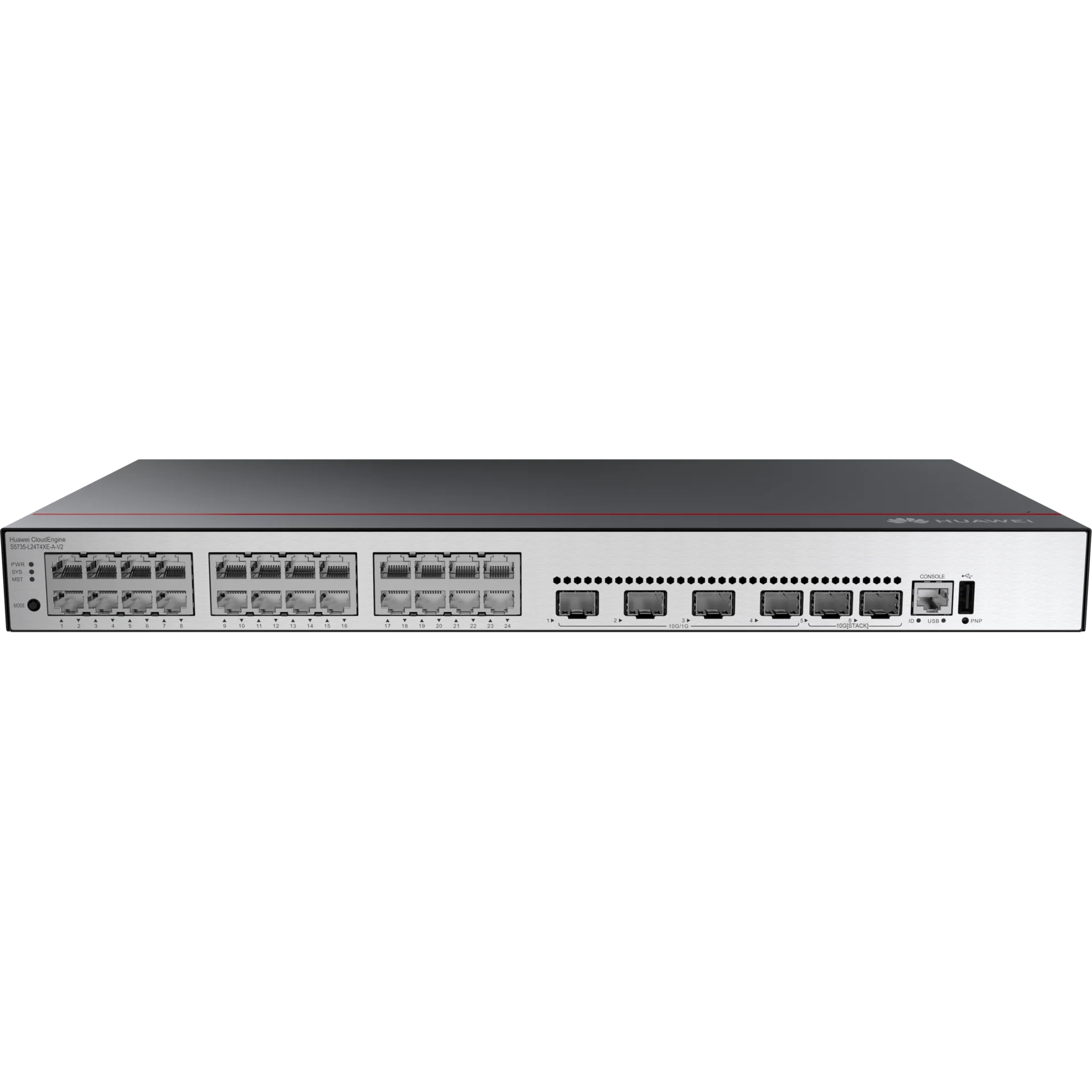 

Коммутатор Huawei CloudEngine S5735-L24T4XE-A-V2, управляемый, кол-во портов: 24x1 Гбит/с, кол-во SFP/uplink: SFP+ 4x10 Гбит/с, установка в стойку (98012011-001), S5735-L24T4XE-A-V2