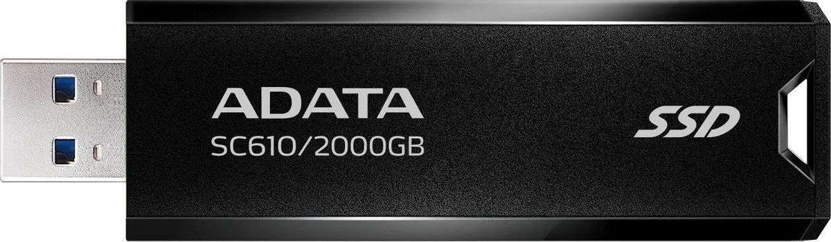 

Внешний SSD ADATA SC610 2Tb, 1.8", USB 3.2 Gen 2, черный (SC610-2000G-CBK/RD)