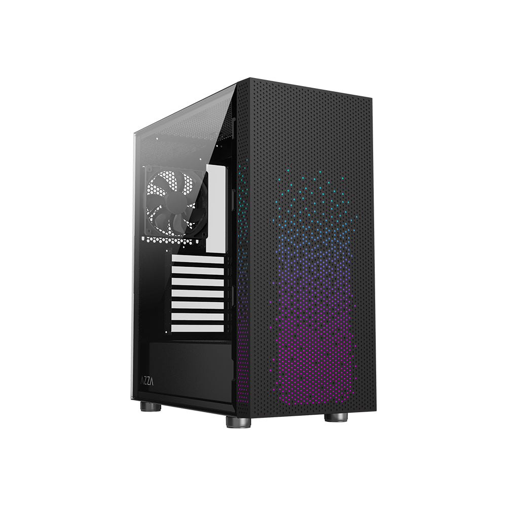 Корпус Azza Celesta F, ATX, Midi-Tower, USB 3.0, черный, без БП (CSAZ-340F)