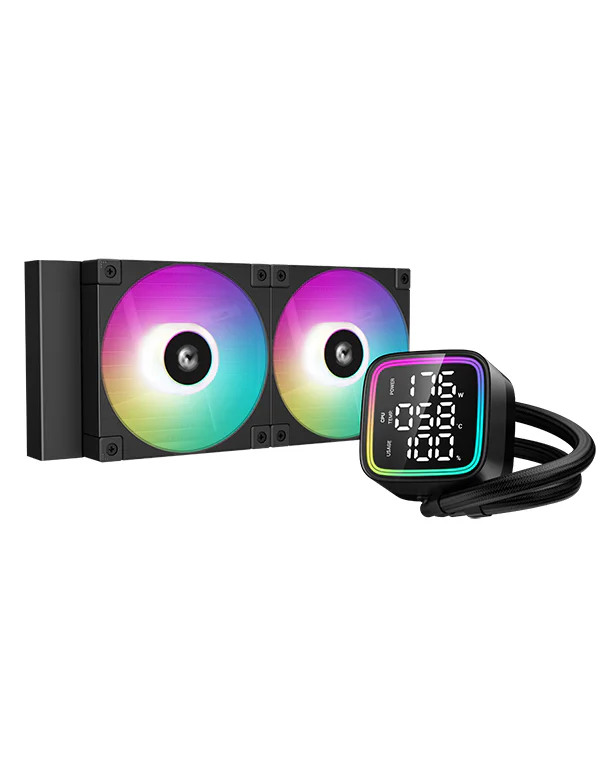 

Жидкостное охлаждение Deepcool LD240 для Socket 115x/1200/1700/1851/AM5/AM4, 250 Вт, 2x120 мм, ARGB, черный (R-LD240-BKMSN-G-1), LD240