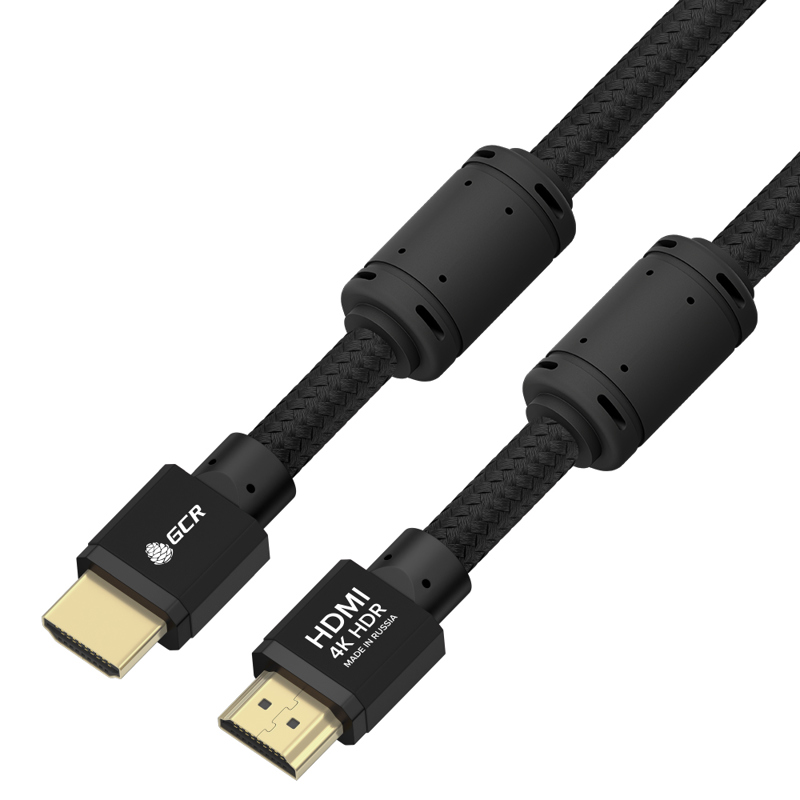 

Кабель HDMI(19M)-HDMI(19M) v2.0 4K, экранированный, ферритовый фильтр, 10 м, черный Greenconnect PROF (GCR-54991)