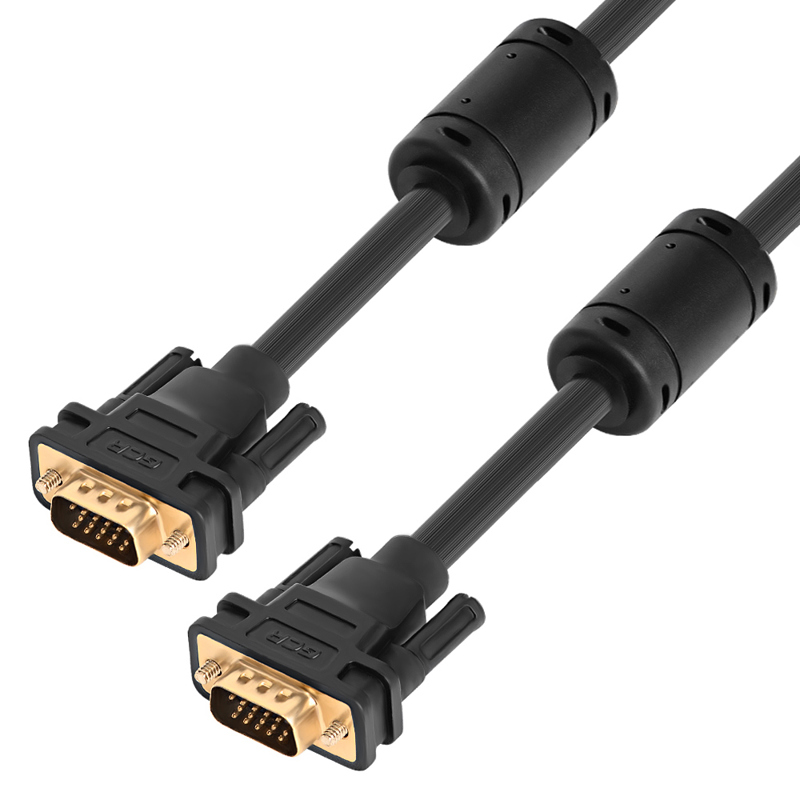 

Кабель VGA(15M)-VGA(15M), экранированный, ферритовый фильтр, 1 м, черный Greenconnect PROF (GCR-VM2VM2-1.0m)