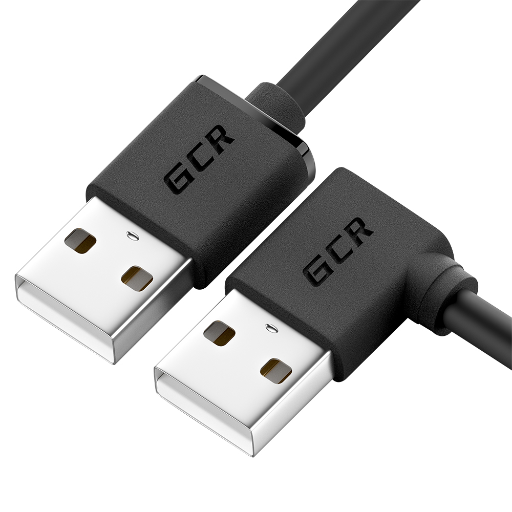 

Кабель USB-USB, прямой/угловой, экранированный, 50 см, черный, Greenconnect (GCR-AUM5M-BB2S-0.5m)