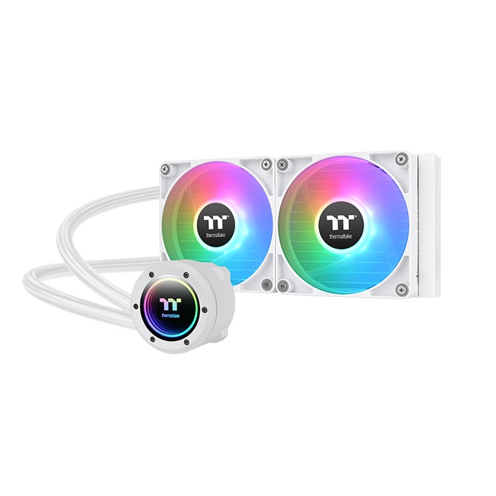 

Жидкостное охлаждение Thermaltake TH240 V2 ARGB Snow для Socket 115x/2066/2011/2011-3/1200/1700/1851/AM5/AM4/AM3/AM3+/FM1/AM2+/FM2/FM2+, 2x120 мм, ARGB, белый (CL-W364-PL12SW-A), TH240 V2 ARGB Snow
