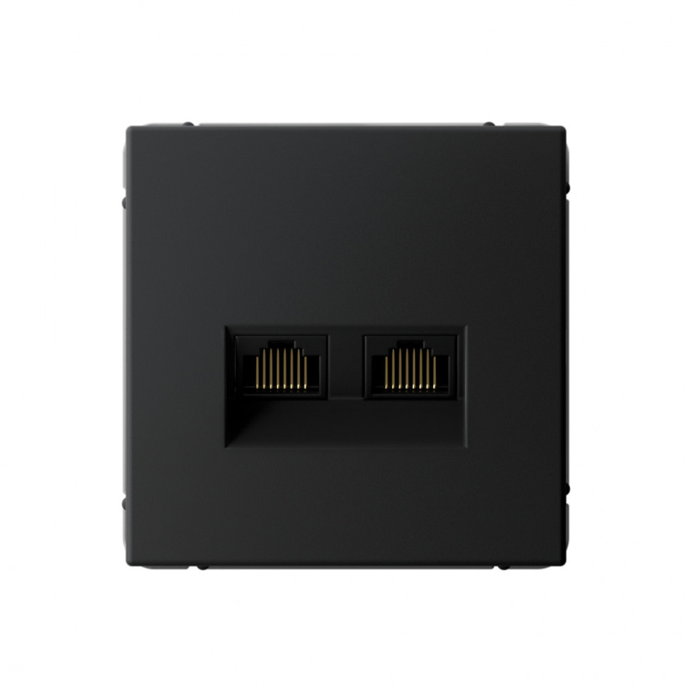 

Розетка RJ-45 скрытый монтаж категория 6А, механизм в сборе, карбон, System Electric ArtGallery (GAL001088)