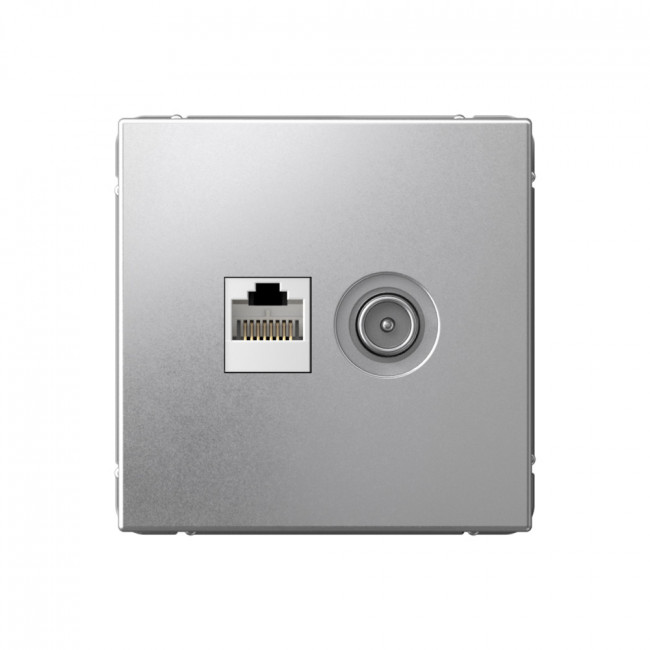 

Розетка TV+RJ45 Systeme Electric ArtGallery, алюминий, в сборе (GAL000389)