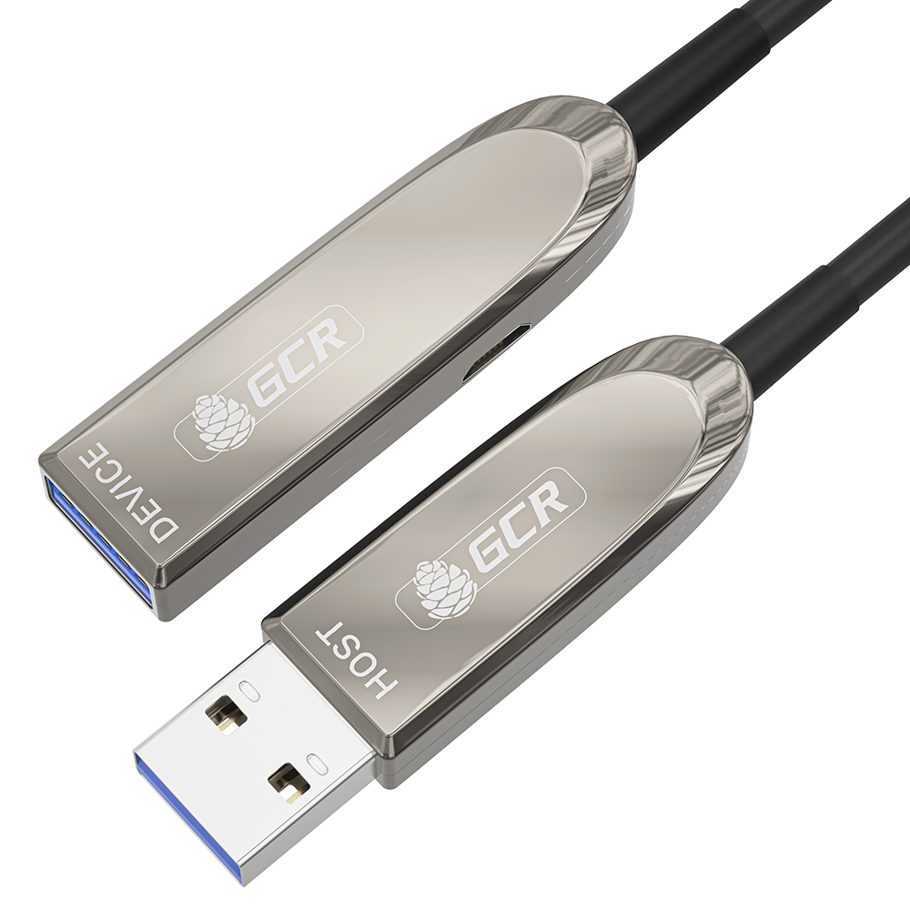 Кабель-удлинитель USB(Am)-USB(Af), 40 м, черный, Greenconnect