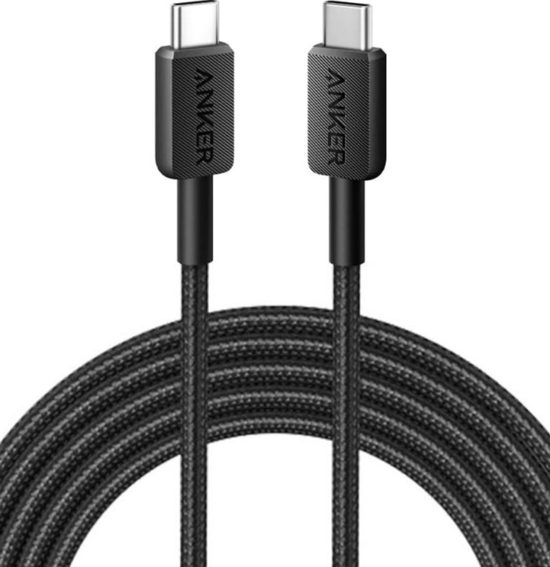 

Кабель USB Type-C-USB Type-C, быстрая зарядка, 1.8 м, черный, Anker Power Line 310 A81D6H11 (ANK-A81D6H11-BK), A81D6H11