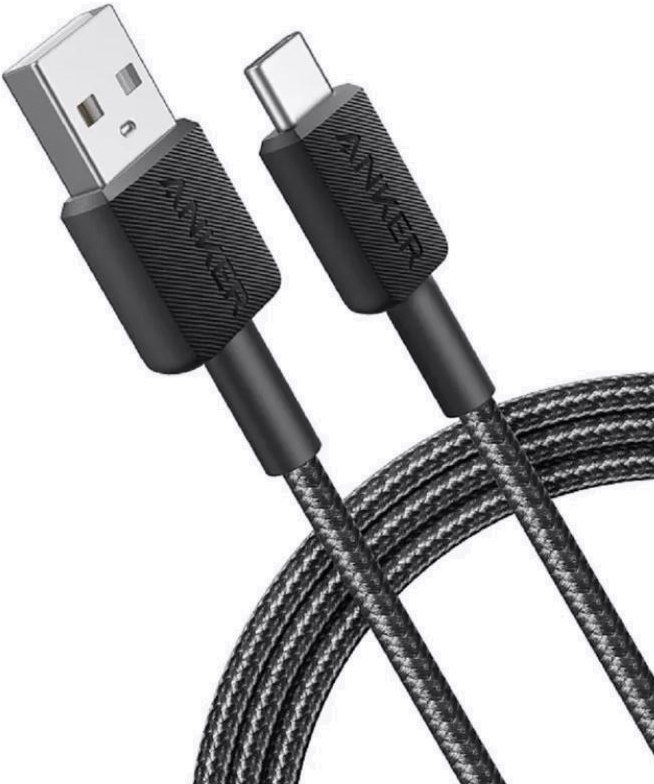 

Кабель USB-USB Type-C, быстрая зарядка, 1.8 м, черный, Anker Power Line 322 A81H6G11 (ANK-A81H6G11-BK), A81H6G11