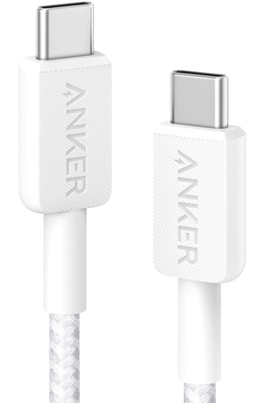 

Кабель USB Type-C-USB Type-C, быстрая зарядка, 90 см, белый, Anker Power Line 322 A81F5G21 (ANK-A81F5G21-WT), A81F5G21