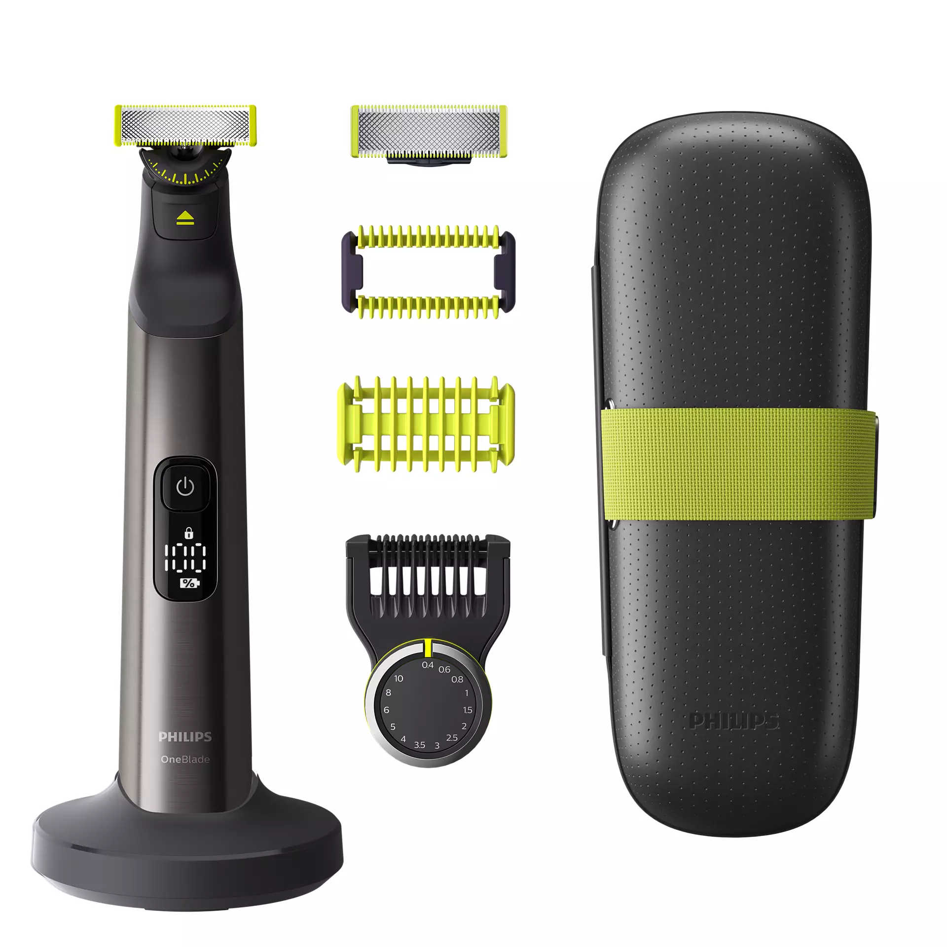 

Триммер Philips OneBlade Pro 360 QP6651/61, Дисплей, насадок 9, черный (QP6651/61), QP6651/61