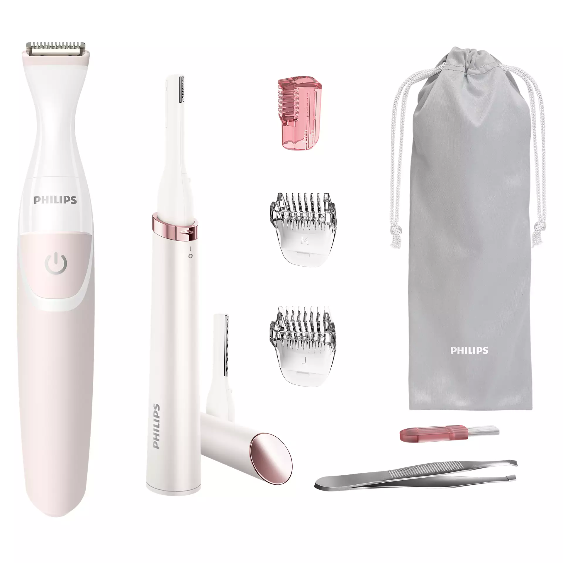 Электробритва для женщин Philips BRT387/90, белый/розовый