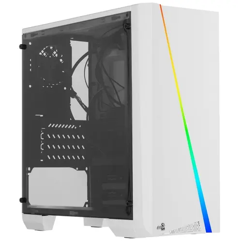 Корпус AeroCool Cylon Mini White, mATX, Mini-Tower, USB 3.0, RGB подсветка, белый, без БП (4718009159266)