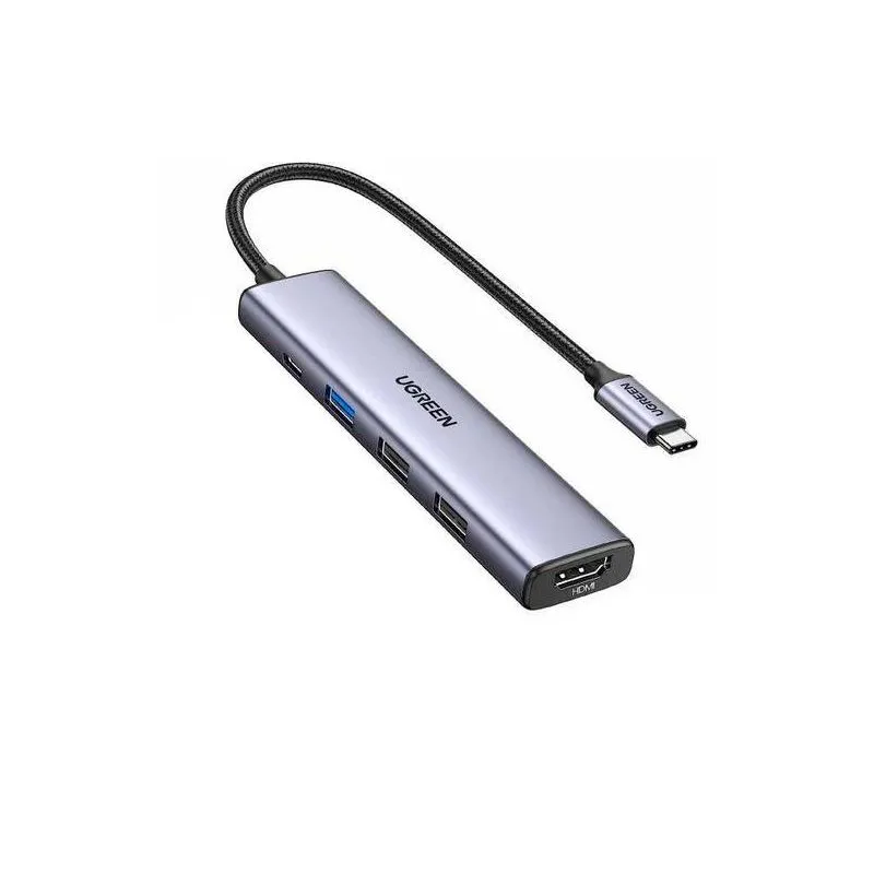 

Док-станция UGREEN CM478, 3840x2160 (4K), USB Type-C, серый космос (15495), CM478