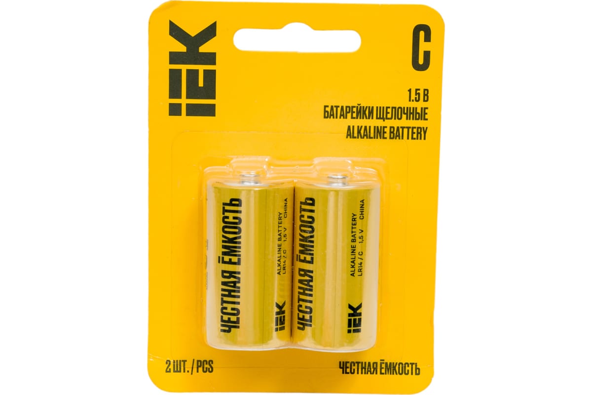 

Батарея IEK Alkaline, C (R14/LR14), 1.5V, 2 шт. (ABT-LR14-OP-L02)