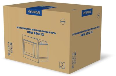 

Микроволновая печь встраиваемая Hyundai HBW 2560 IX 25 л, 1.45 кВт, гриль, нержавеющая сталь (HBW 2560 IX), HBW 2560 IX