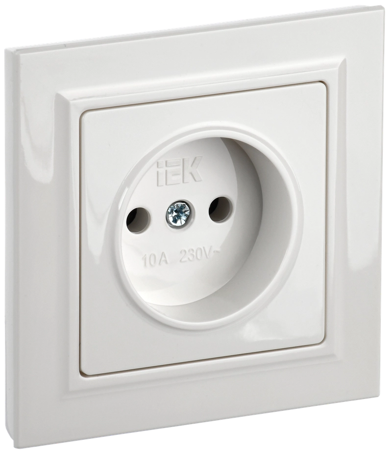

Розетка IEK Brite РСР10-1-0-БрБ, скрытый монтаж, однопостовая, 10А, в сборе, IP20, белый, 1 шт. (BR-R10-10-K01-F), РСР10-1-0-БрБ