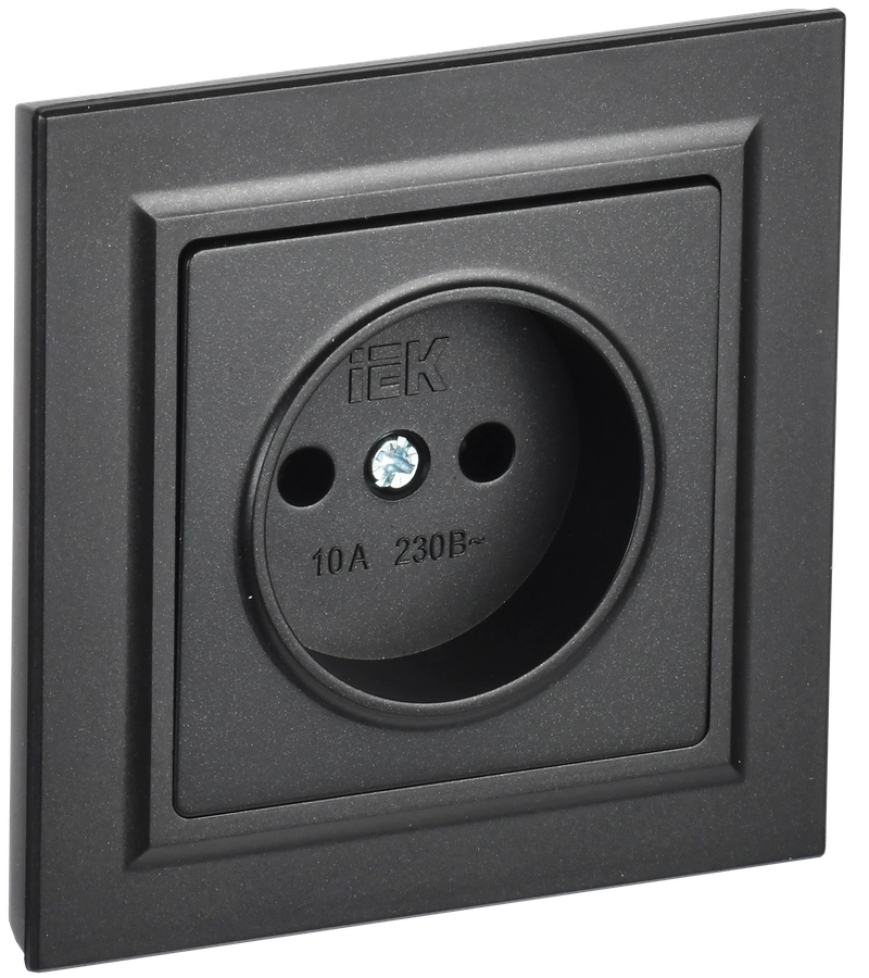 

Розетка IEK Brite РСР10-1-0-БрЧ, скрытый монтаж, однопостовая, 10А, в сборе, IP20, черный, 1 шт. (BR-R10-10-K02-F), РСР10-1-0-БрЧ
