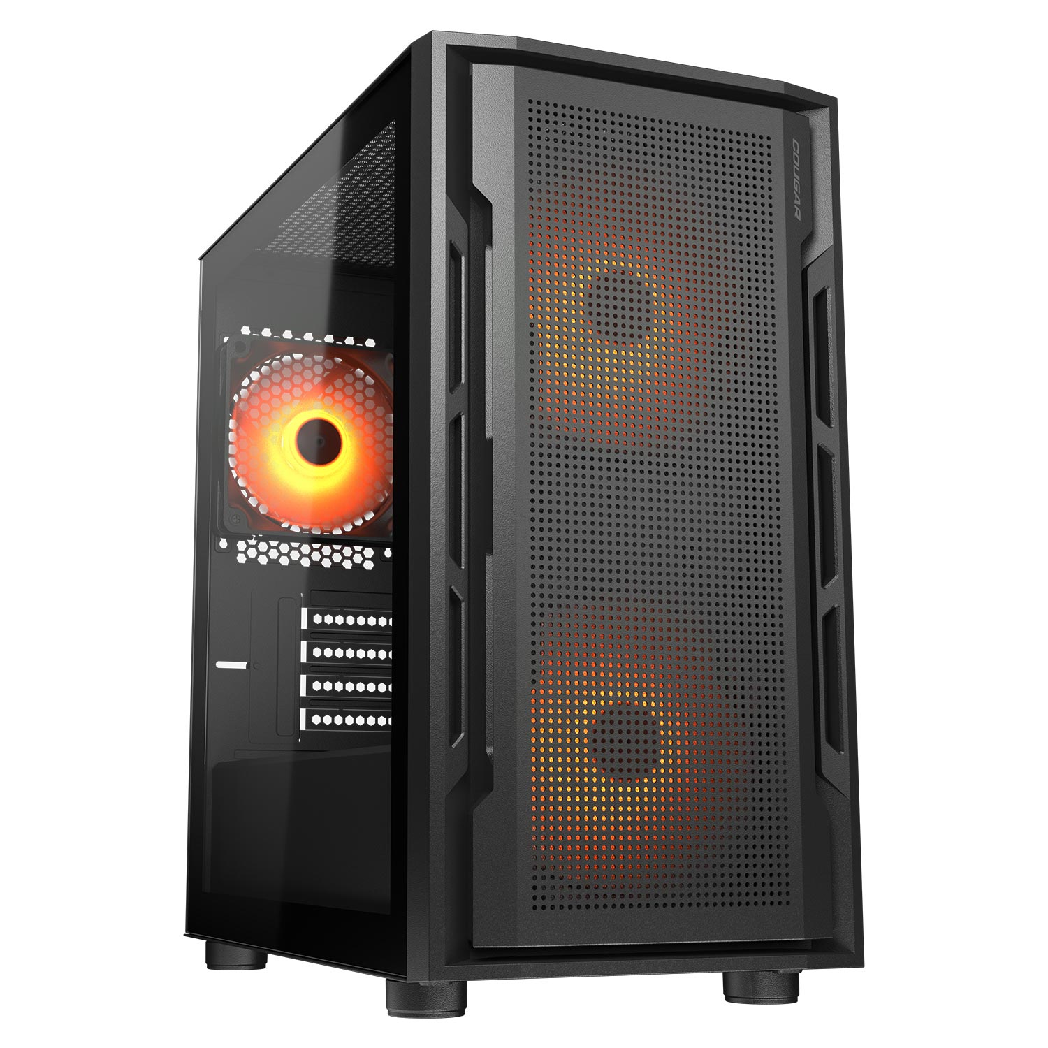 

Корпус COUGAR Uniface Mini RGB, mATX, Mini-Tower, 2xUSB 3.0, RGB подсветка, черный, без БП (Uniface_Mini_RGB), Uniface Mini RGB