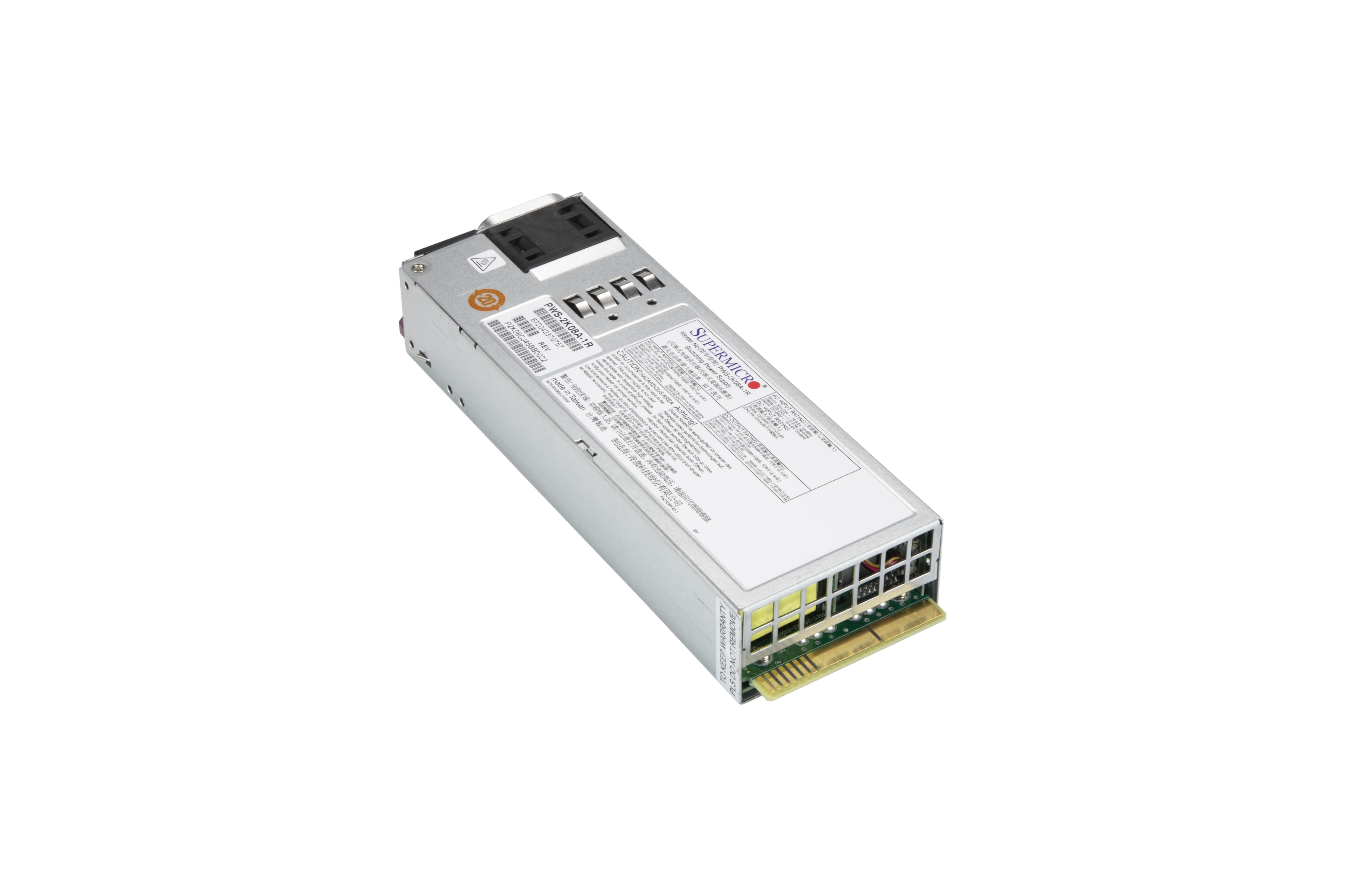 

Блок питания Supermicro, 1U Redundant, 2000 Вт, 80 Plus Titanium (PWS-2K08A-1R)