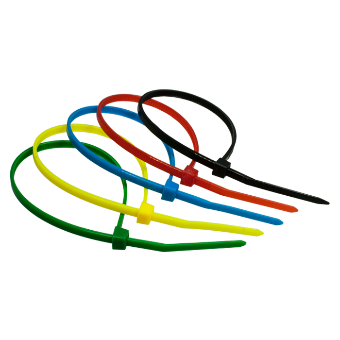 Стяжка SUPRLAN, 3.6 мм x 200 мм, 100 шт., чёрный, красный, синий, жёлтый, зелёный (06-1016)