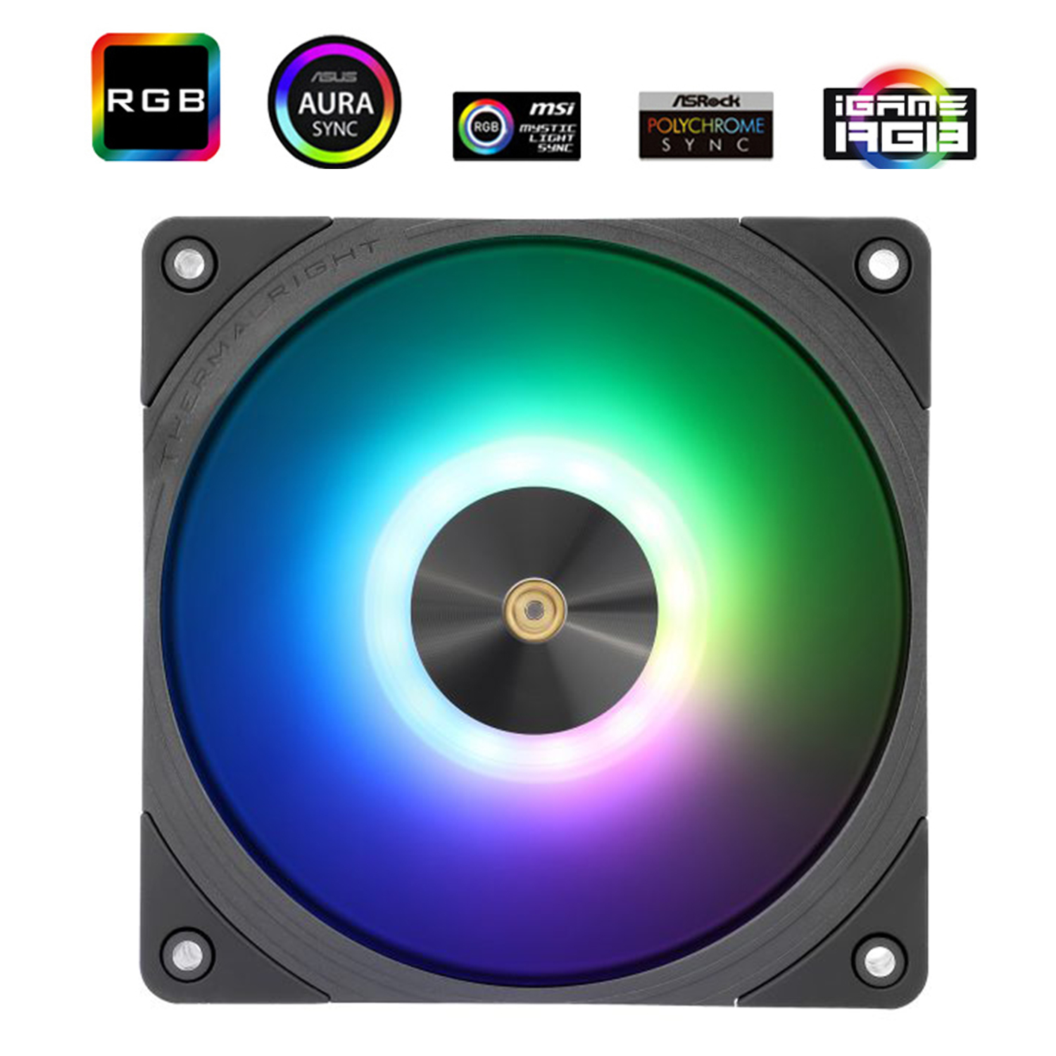 

Вентилятор Thermalright TL-B12R-S, 120 мм, 2150rpm, 28.1 дБ, 4-pin PWM, 1шт, черный, ARGB подсветка (TL-B12R-S), TL-B12R-S
