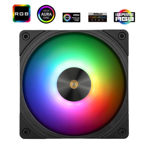 

Вентилятор Thermalright TL-B12-S, 120 мм, 2150rpm, 28.1 дБ, 4-pin PWM, 1шт, черный, ARGB подсветка (TL-B12-S), TL-B12-S