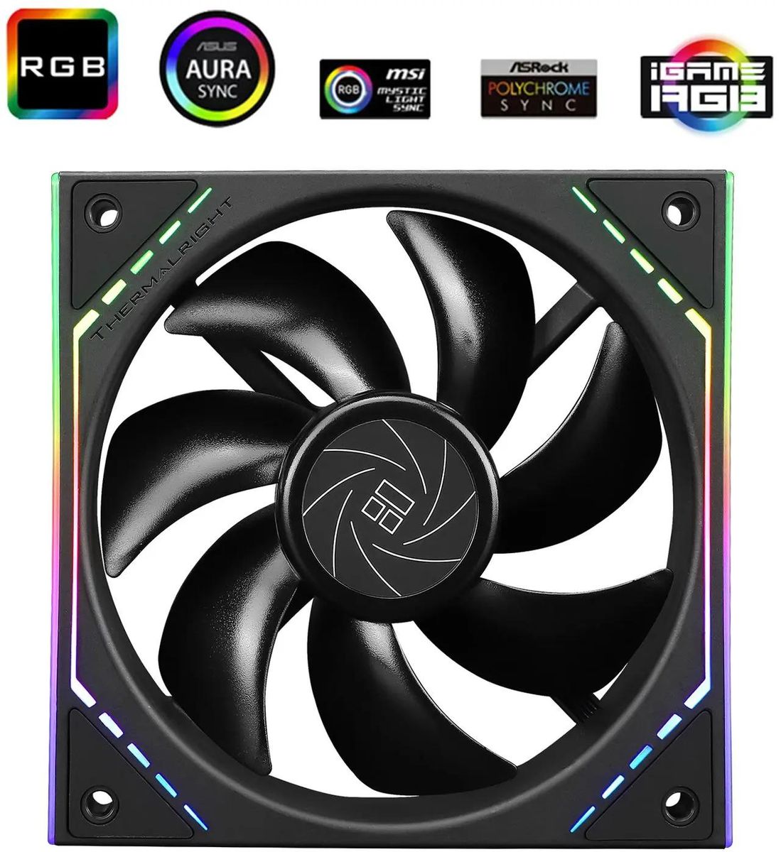 

Вентилятор Thermalright TL-M12, 120 мм, 1500rpm, 23.2 дБ, 4-pin PWM, 1шт, черный, ARGB подсветка (TL-M12), TL-M12