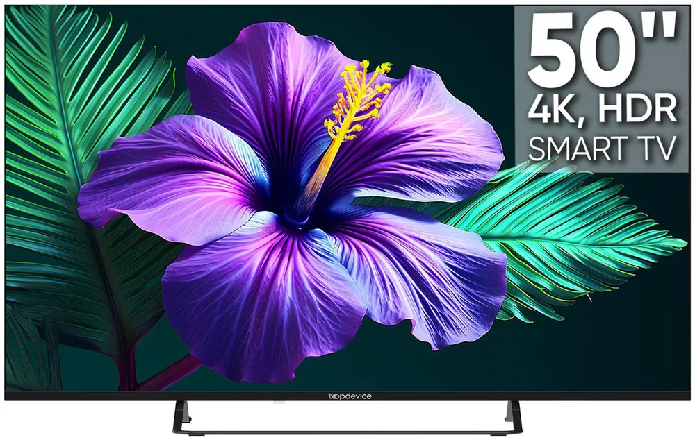 

Телевизор 50" Topdevice ULTRA CS05, 3840x2160, HDMIx3, USBx2, WiFi, Smart TV, черный (TDTV50CS05U_BK), ULTRA CS05