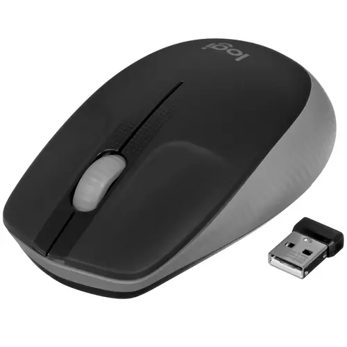 Мышь беспроводная Logitech M190, 1000dpi, оптическая светодиодная, USB, серый (910-005906)