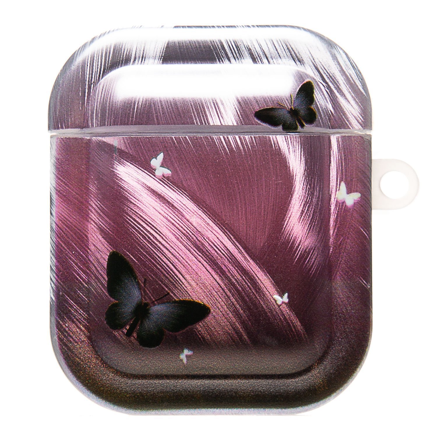 Чехол для кейса Apple AirPods/AirPods 2, серебристый/розовый (230460)