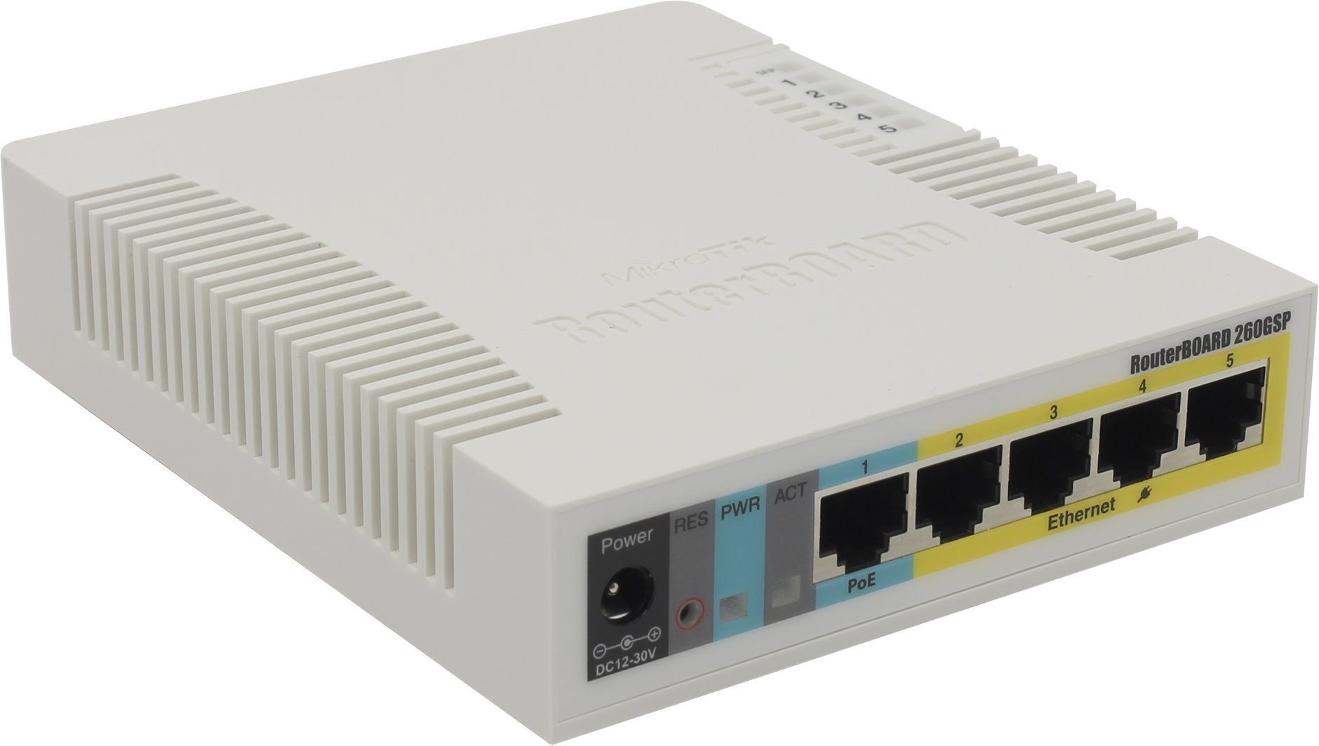 Коммутатор MikroTik 260GSP, 5x1 Гбит/с, SFP 1x1 (RB260GSP/CSS106-1G-4P-1S)