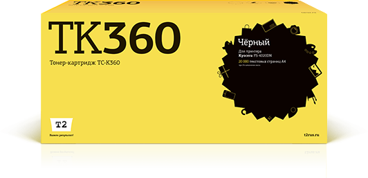 

Картридж T2 TK-360 для Kyocera FS-4020DN (20000стр) с чипом (TC-K360)