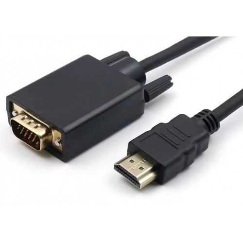 

Кабель HDMI(19M)-VGA(15M), 1.8 м, черный KS-is KS-441L (KS-441L), KS-441L
