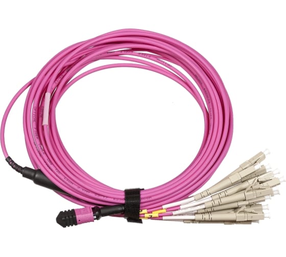 

Кабельная сборка TopLan, MPO/PC-12xLC, многомодовый, 50/125, OM4, одинарный, 50 м, LSZH, розовый (TOP-12M-12LC/OM4-50)