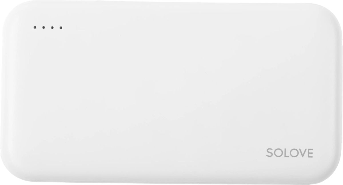 

Портативный аккумулятор (Powerbank) Solove W7, 10000 мА·ч, 2xUSB, 3А, Type-C, QC, белый (W7 WHITE RUS), W7