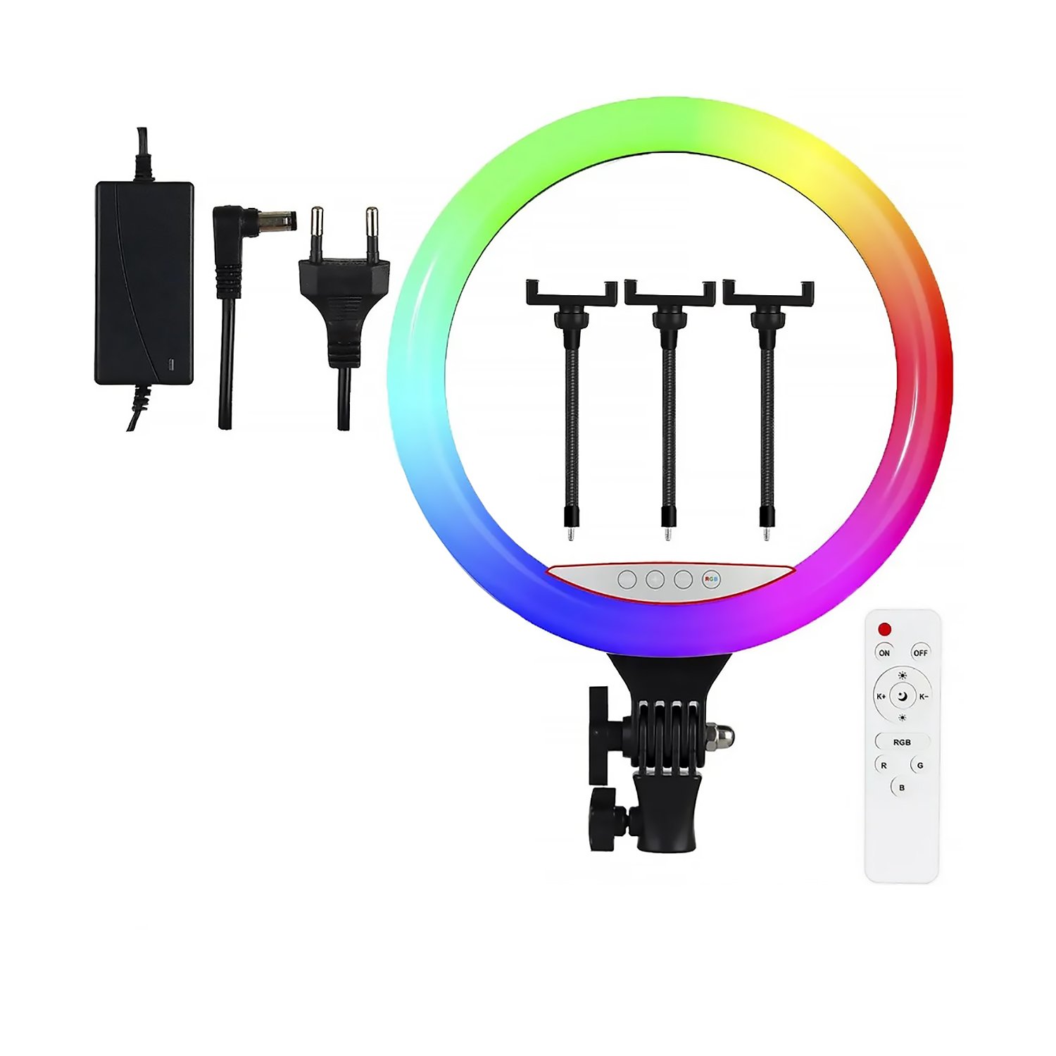 Кольцевая лампа 22RGB, черный