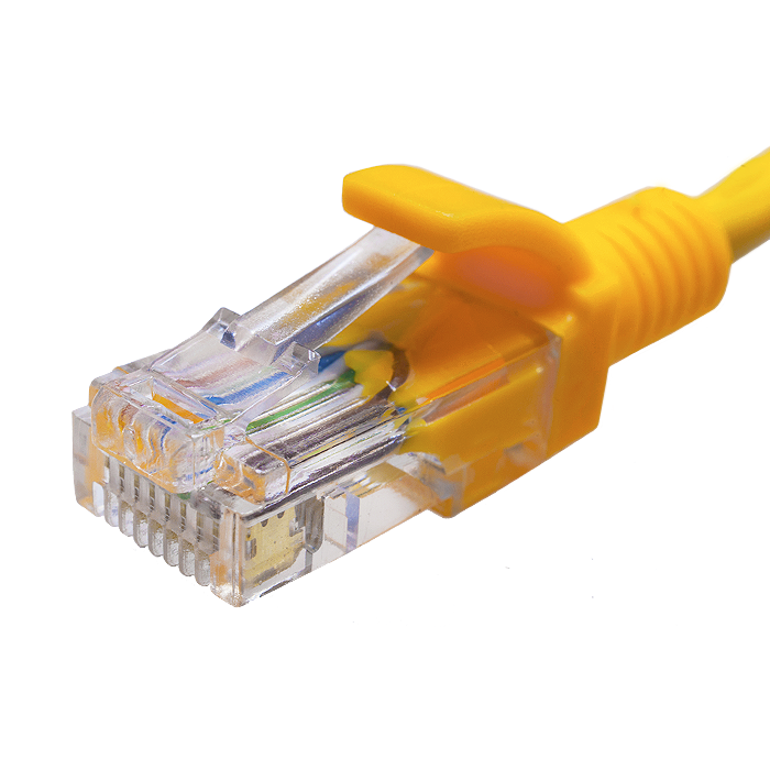 Патч-корд UTP кат.5e, 1 м, RJ45-RJ45, желтый, CU, LSZH, SUPRLAN (10-0162)