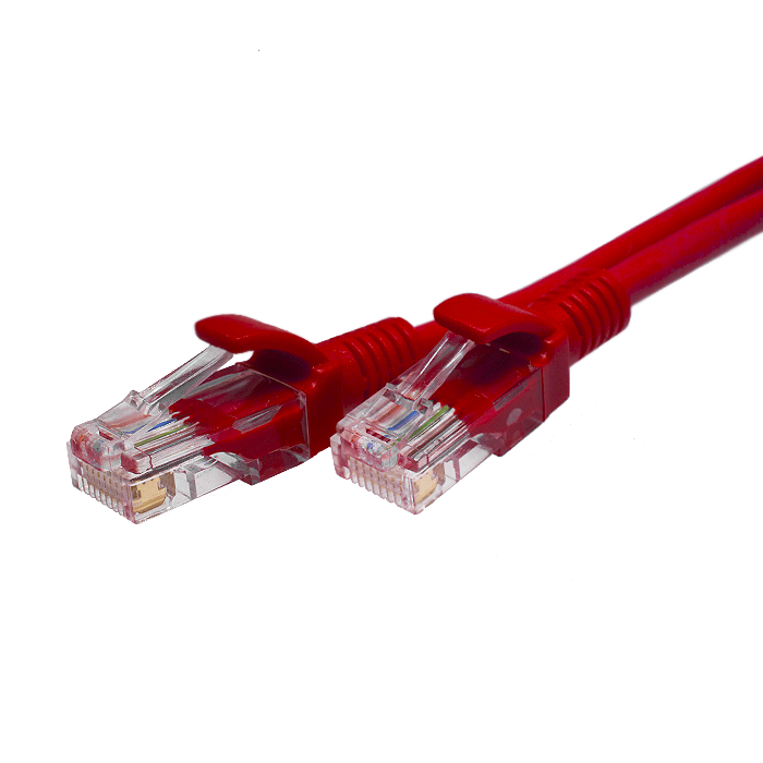 Патч-корд UTP кат.5e, 0.5 м, RJ45-RJ45, красный, CU, LSZH, SUPRLAN (10-0151)