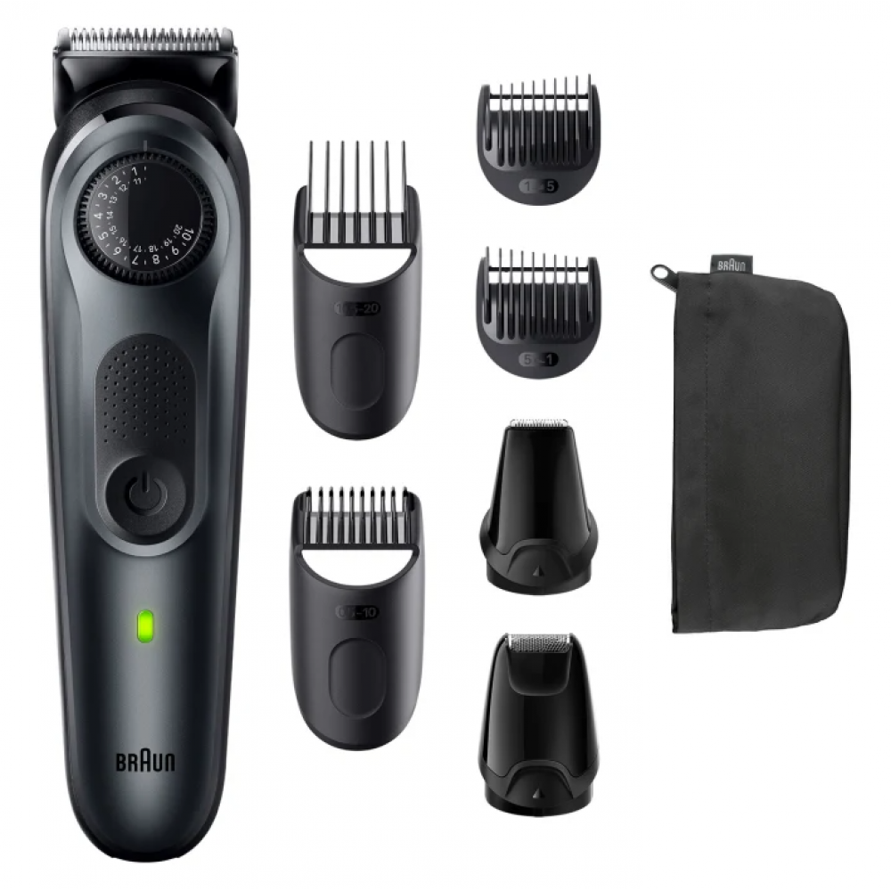 

Триммер Braun Series 5 BT5450, насадок 6, серебристый/черный (BT5450), BT5450