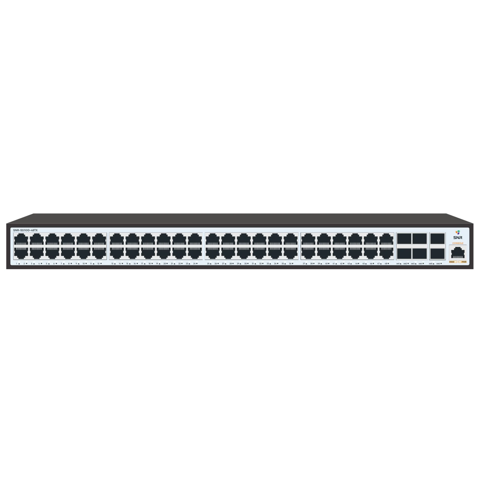 

Коммутатор SNR S5110G-48TX, управляемый, кол-во портов: 48x1 Гбит/с, кол-во SFP/uplink: SFP+ 6x10 Гбит/с, установка в стойку (SNR-S5110G-48TX), S5110G-48TX