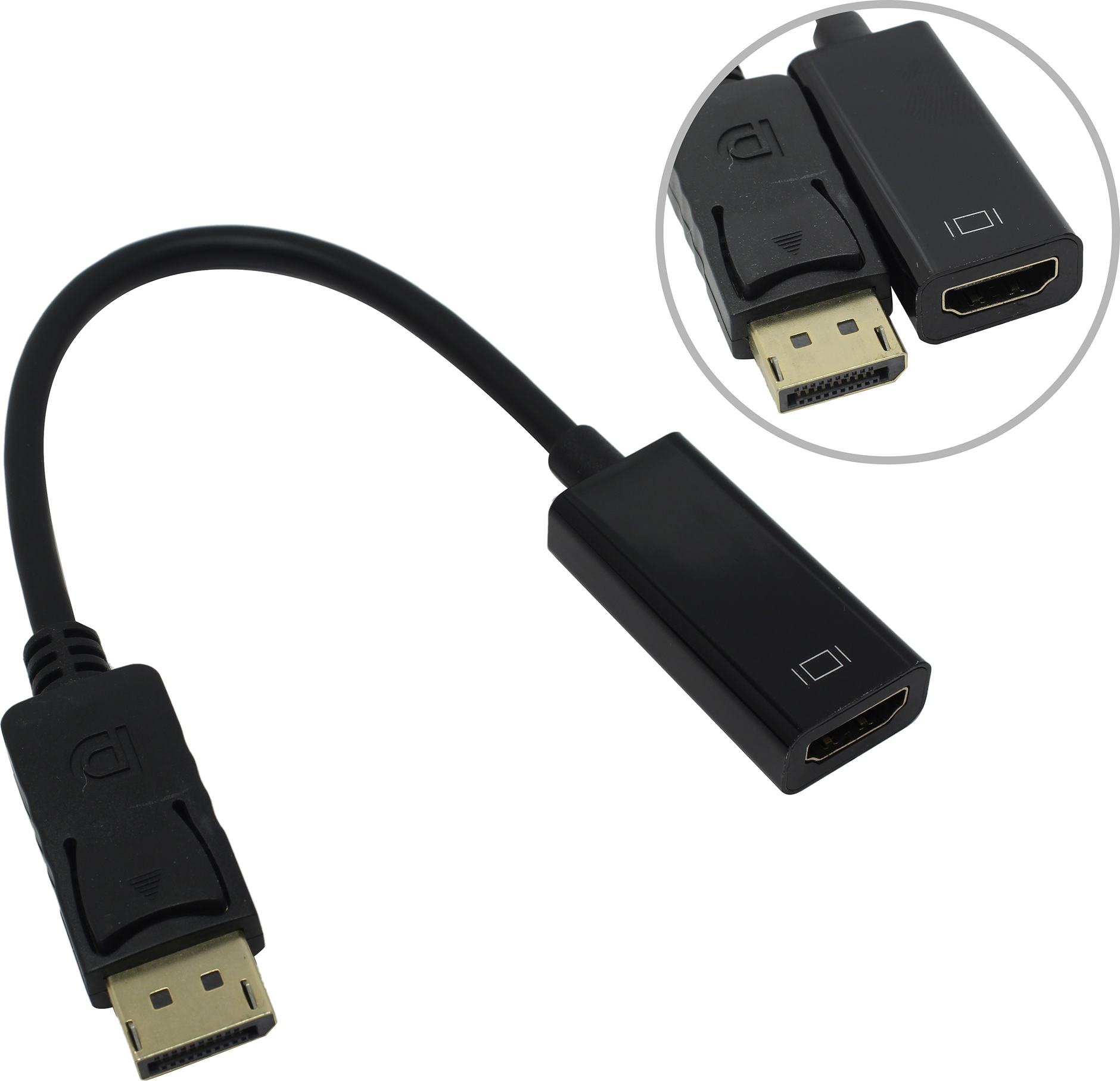 

Кабель-переходник (адаптер) DisplayPort(20M)-HDMI(19F), 15 см, черный Exegate EX-DPM-HDMIF-0.15 (EX284921RUS), EX-DPM-HDMIF-0.15